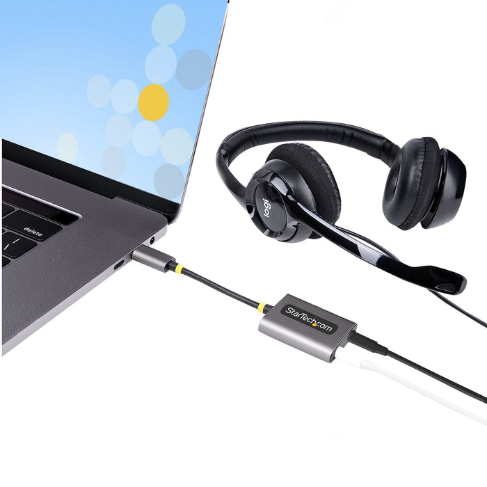 EAN 0065030897594 - StarTech.com USBC-AUDIO-SPLITTER divisor de audio Gris imagen 9