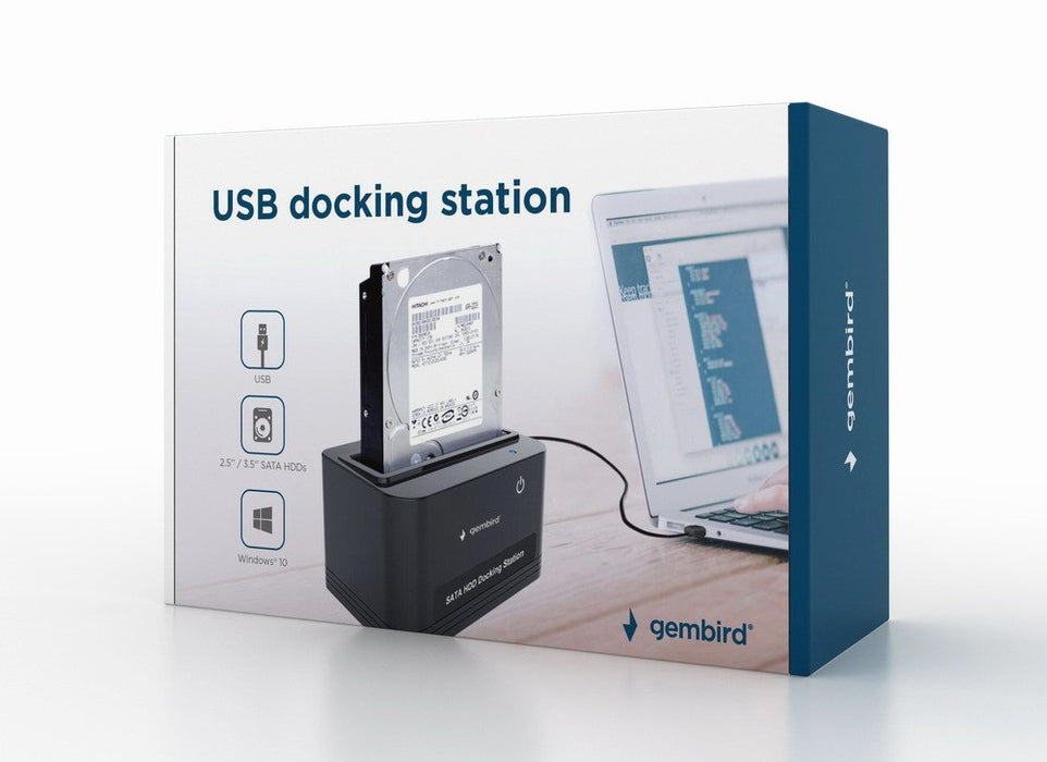 EAN 8716309117302 - Gembird HD32-U2S-5 base de conexión para disco duro USB 2.0 Type-B Negro imagen 4