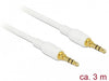 EAN 4043619855520 - DeLOCK 85552 cable de audio 3 m 3,5mm Blanco imagen 1