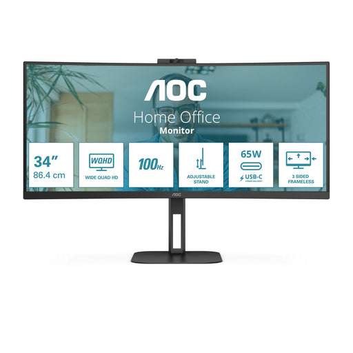 EAN 4038986110198 - AOC V5 CU34V5C/BK pantalla para PC 86,4 cm (34") 3440 x 1440 Pixeles Wide Quad HD LED Negro imagen 1