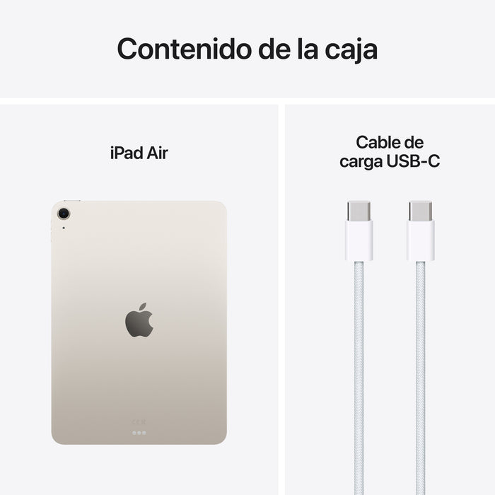 EAN 0195949999642 - Apple iPad Air Apple M 512 GB 27,9 cm (11") 8 GB Wi-Fi 6E (802.11ax) iPadOS 18 Beige imagen 10
