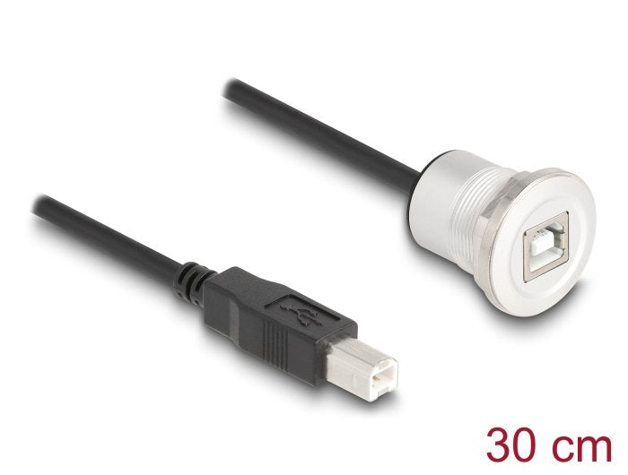 EAN 4043619881826 - DeLOCK 88182 cable USB USB 2.0 0,3 m USB B Negro, Plata imagen 2