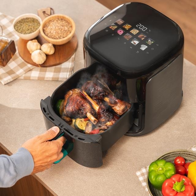 EAN 8435771986765 - Cecotec Cecofry&Grill Smokin'Prime 6500 Sencillo 6,5 L Independiente 2200 W Freidora de aire caliente Neg imagen 11