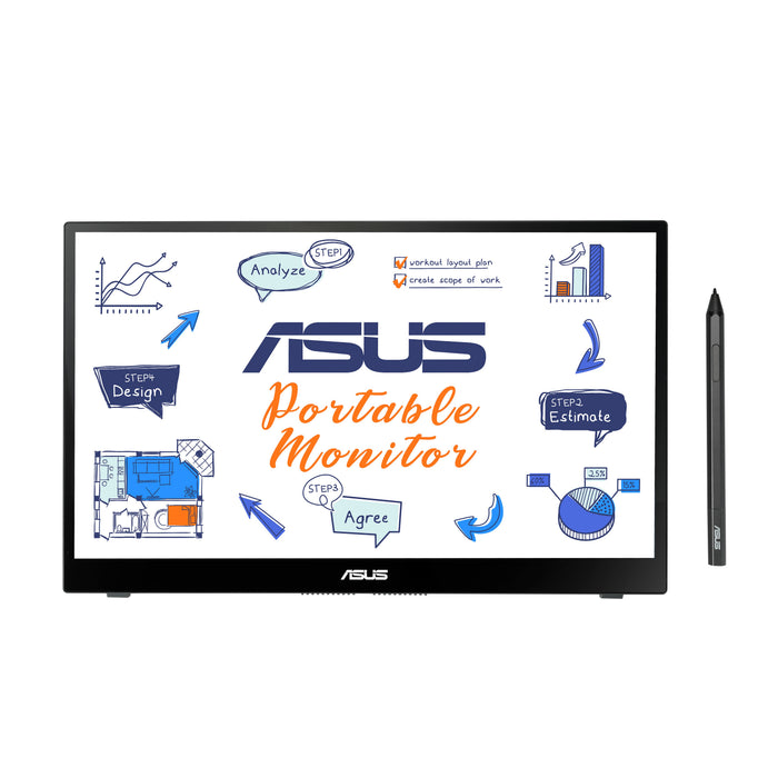 EAN 4711081557364 - ASUS MB14AHD pantalla para PC 35,6 cm (14") 1920 x 1080 Pixeles Full HD LCD Pantalla táctil Negro imagen 1