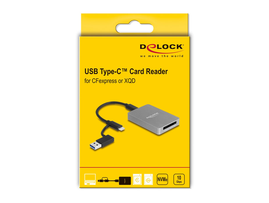 EAN 4043619910083 - DeLOCK 91008 lector de tarjeta USB 3.2 Gen 1 (3.1 Gen 1) Type-C Gris imagen 5
