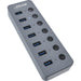 EAN 4043718301003 - InLine 35395D hub de interfaz USB 3.2 Gen 1 (3.1 Gen 1) Type-A 5000 Mbit/s Gris imagen 1