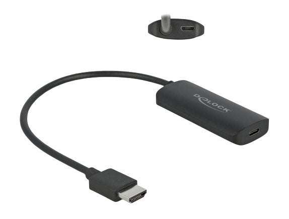 EAN 4043619642120 - DeLOCK 64212 adaptador de cable de vídeo 0,18 m HDMI tipo A (Estándar) USB Type-C + Micro-USB Negro imagen 4