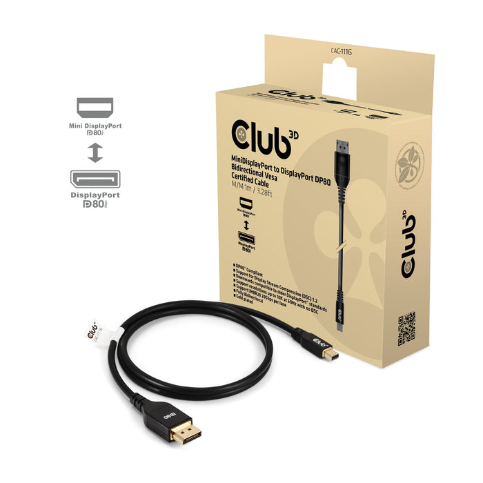 EAN 8719214473105 - CLUB3D CAC-1116 cable DisplayPort 1 m Mini DisplayPort Negro imagen 2