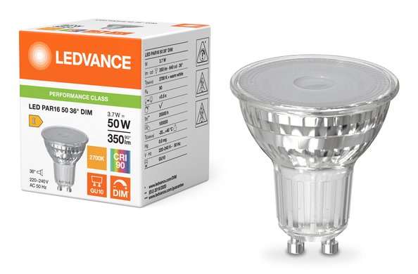 EAN 4099854457524 - Osram LED PAR16 DIM P lámpara LED Blanco cálido 2700 K 3,7 W GU10 E imagen 5