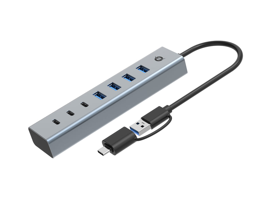 EAN 4015867238295 - Conceptronic HUBBIES20GP hub de interfaz USB 3.2 Gen 1 (3.1 Gen 1) Type-C 5000 Mbit/s Gris imagen 2
