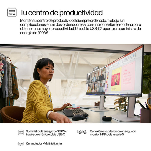 EAN 5715063749463 - HP Series 5 Pro 23.8 inch FHD USB-C Conferencing Monitor - 524pm pantalla para PC 60,5 cm (23.8") 1920 x  imagen 8