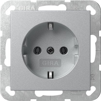EAN 4010337092933 - GIRA System 55 toma de corriente Schuko Aluminio imagen 1