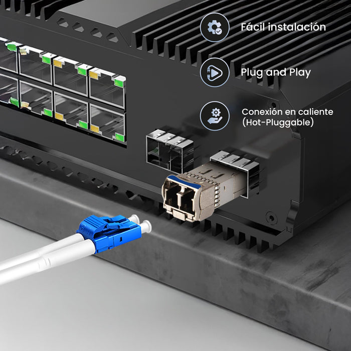 EAN 5905090335917 - Extralink SFP+ 10G 2-pack | Moduł SFP+ | 10Gbps, LC/UPC, 1310nm, 2km, single mode, DOM (EX.35917) red mod imagen 4