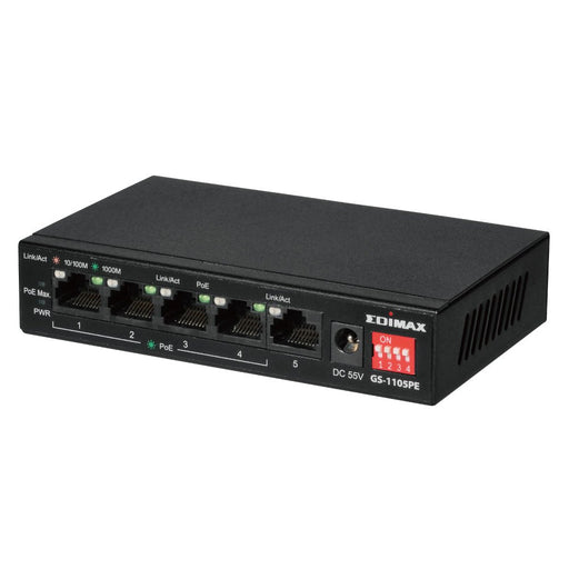 EAN 4717964705426 - Edimax GS-1105PE switch No administrado Gigabit Ethernet (10/100/1000) Energía sobre Ethernet (PoE) Negro imagen 2