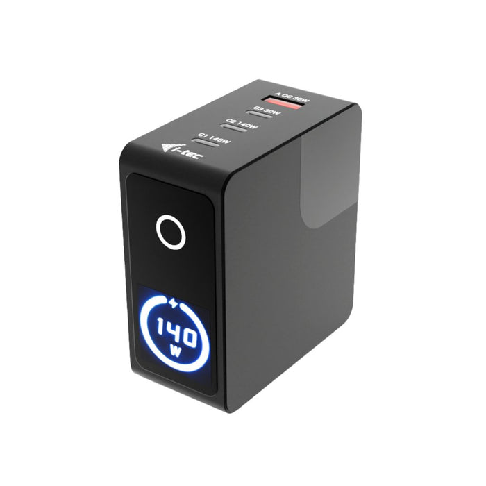 EAN 8595611708015 - i-tec CHARGER-INTG140W cargador de dispositivo móvil Universal Negro Corriente alterna Carga rápida Inter imagen 1
