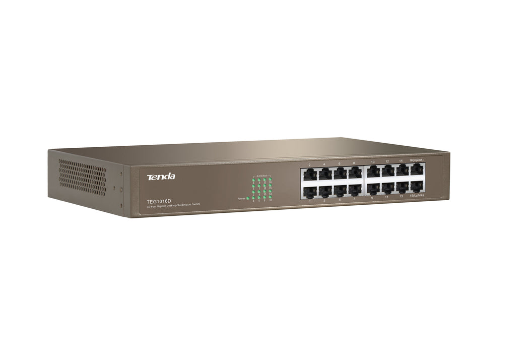 EAN 6932849403312 - Tenda 16-port Gigabit Ethernet Switch No administrado Azul imagen 2