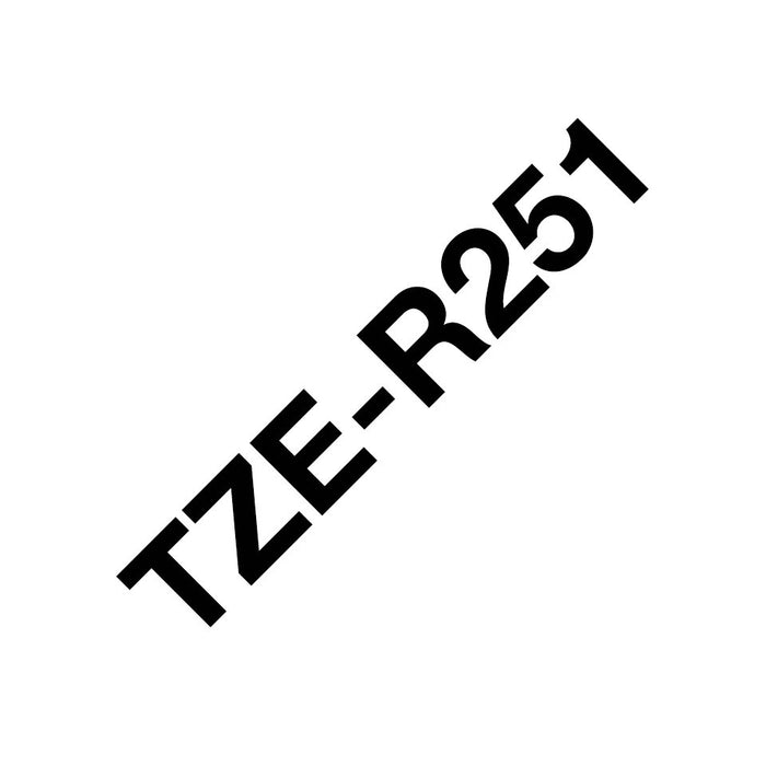 EAN 4977766801843 - Brother TZE-R251 cinta para impresora de etiquetas Negro sobre blanco imagen 1