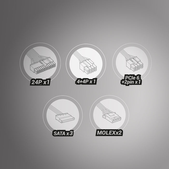 EAN 8435693107460 - Tacens RADIX ECO X 550 unidad de fuente de alimentación 24-pin ATX imagen 7