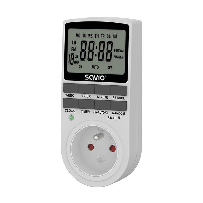 EAN 5901986048213 - Savio AE-03 contador eléctrico Blanco Programador eléctrico diario/semanal imagen 2