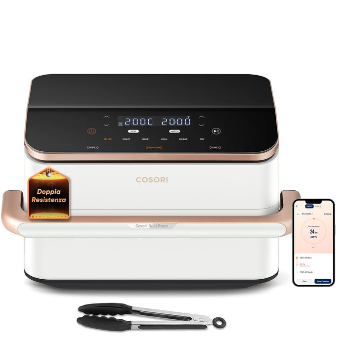 EAN 810123675715 - Cosori Dual Blaze Twinfry Chef Edition Doble 10 L Independiente 2800 W Freidora de aire caliente Oro rosa, imagen 1