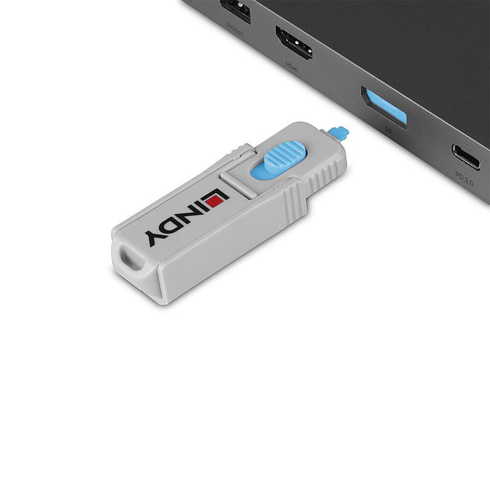 EAN 4002888403245 - Lindy 40324 bloqueador de puerto Bloqueador de puerto + clave DisplayPort Azul Acrilonitrilo butadieno es imagen 4