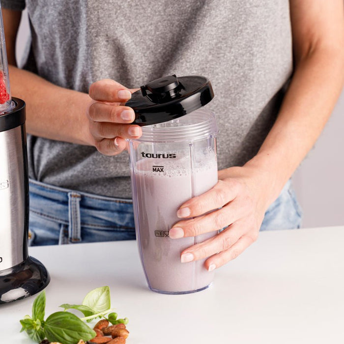 EAN 8414234124876 - Taurus SHAKE & GO MIX 0,5 L Batidora de vaso 1000 W Acero inoxidable, Negro imagen 5