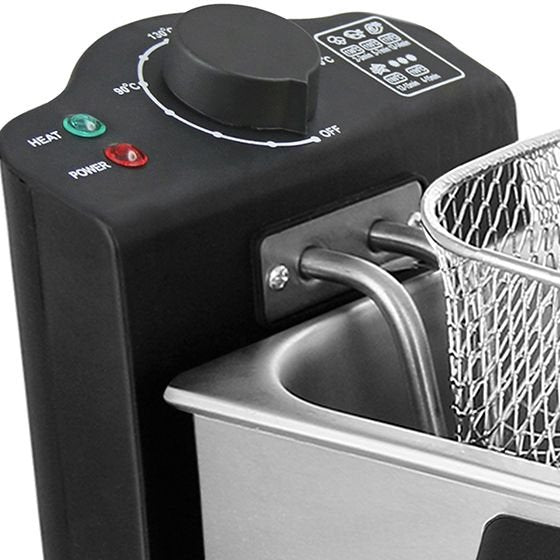 EAN 7350034662051 - Emerio DF-120482 freidora Doble 3 L Independiente 2000 W Negro, Acero inoxidable imagen 4