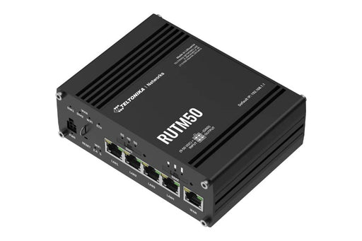 EAN 4779051840540 - Teltonika RUTM50 router inalámbrico Gigabit Ethernet Doble banda (2,4 GHz / 5 GHz) 5G Negro imagen 2