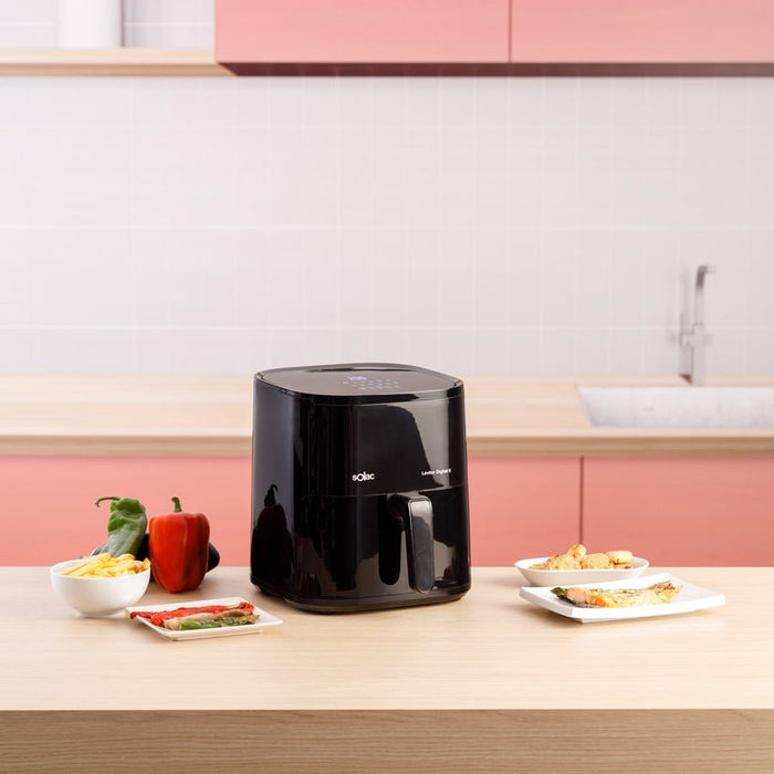 EAN 8433766720387 - Solac S97203800 freidora Sencillo 5 L Independiente 1500 W Freidora de aire caliente Negro imagen 7