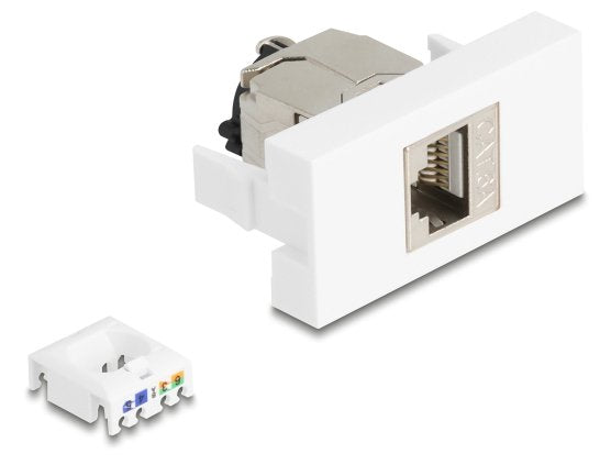 EAN 4043619909056 - DeLOCK 90905 toma de corriente RJ-45 Plata, Blanco imagen 1
