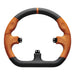 EAN 1230000121774 - Asetek Closed D Orange Leather Rim Volante de carreras imagen 1