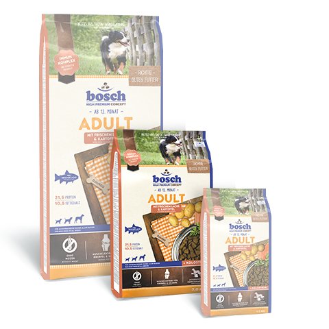 EAN 4015598013246 - Bosch 5222003 comida seca para perros 3 kg Adulto Patata, Salmón imagen 1