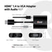EAN 8719214471668 - CLUB3D CAC-1302 adaptador de cable de vídeo 0,5 m HDMI tipo A (Estándar) VGA (D-Sub) Negro imagen 7