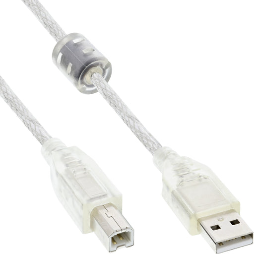 EAN 4043718035625 - InLine 34505 cable USB 0,5 m USB A USB B 0,48 Gbit/s Transparente imagen 1