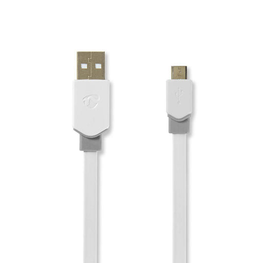 EAN 5412810263509 - Nedis CCBW60500WT10 cable USB USB 2.0 1 m USB A Micro-USB B 0,48 Gbit/s Blanco imagen 1