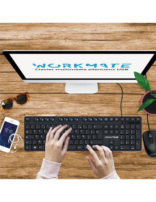 EAN 3700104455382 - Advance Tapes WORKMATE teclado Hogar / Oficina USB AZERTY Negro imagen 6