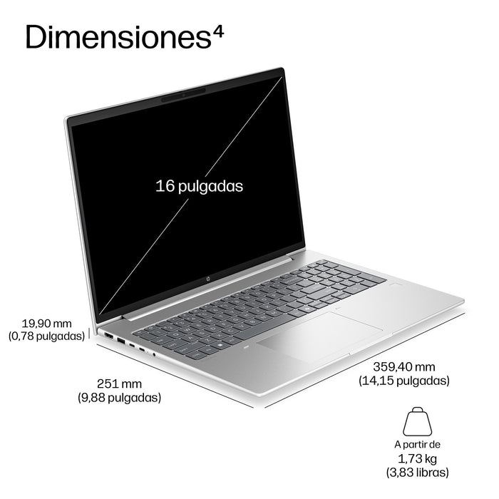 EAN 0826581572572 - HP DU1C6AT ordenador portatil AMD Ryzen™ 7 250 Portátil 40,6 cm (16") WUXGA 32 GB LPDDR5x-SDRAM 512 GB SS imagen 5