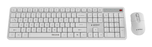 EAN 8716309137041 - Gembird KBS-WMS-01-W teclado Ratón incluido Oficina RF inalámbrico QWERTY Internacional de EE.UU. Blanco imagen 2