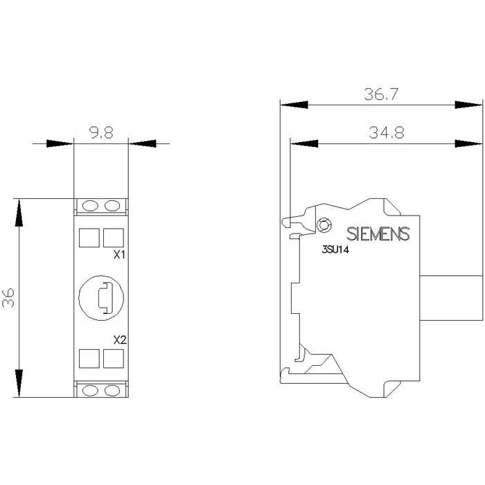 EAN 4011209943025 - Siemens 3SU1401-2BB60-3AA0 accesorio de interruptor eléctrico imagen 5