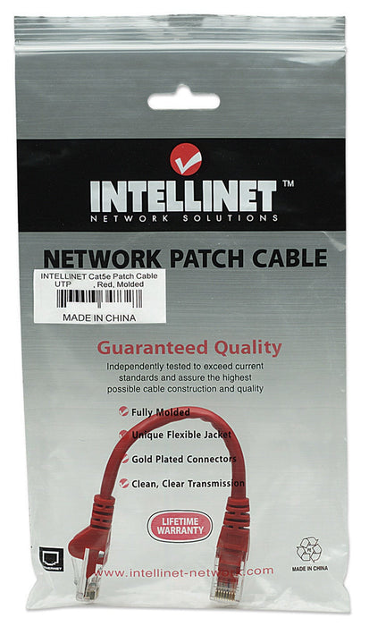 EAN 766623318198 - Intellinet Cat5e UTP cable de red Rojo 0,5 m U/UTP (UTP) imagen 4