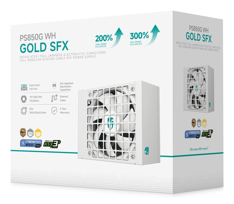 EAN 6933412755272 - Gamer Storm PS850G WH unidad de fuente de alimentación 850 W 20+4 pin ATX ATX Blanco imagen 6