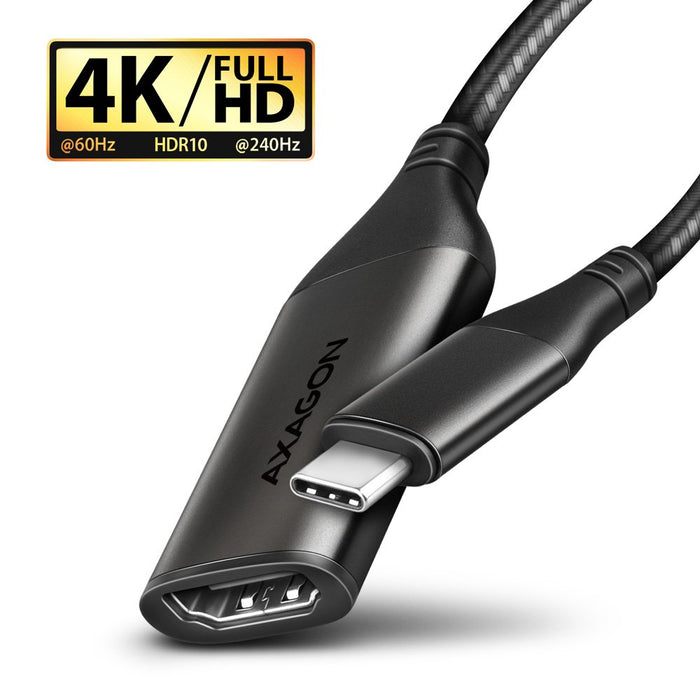 EAN 8595247907141 - Axagon RVC-HI2M adaptador de cable de vídeo 0,25 m USB Tipo C HDMI Negro imagen 2