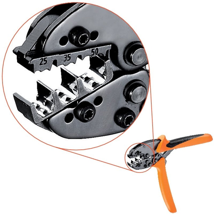 EAN 4008190095796 - Weidmüller PZ 50 Herramienta para prensar Negro, Naranja imagen 2