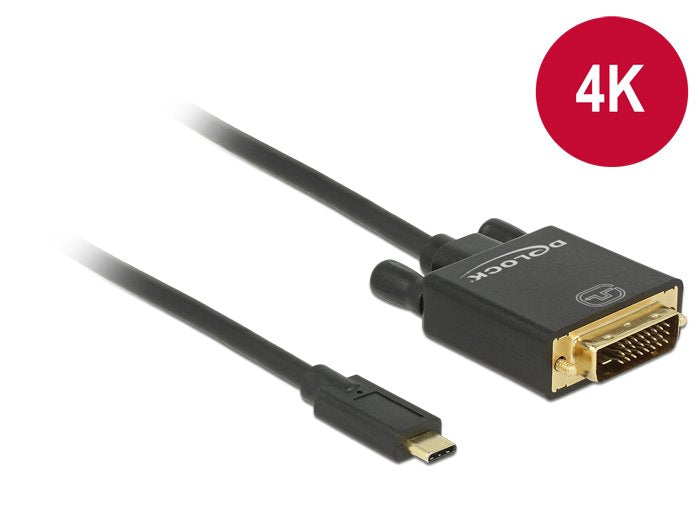 EAN 4043619853205 - DeLOCK 1m, USB-C/DVI 24+1 Adaptador gráfico USB 3840 x 2160 Pixeles Negro imagen 2