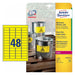 EAN 4004182061039 - Avery L6103-20 etiqueta autoadhesiva Rectángulo Permanente Amarillo 960 pieza(s) imagen 1