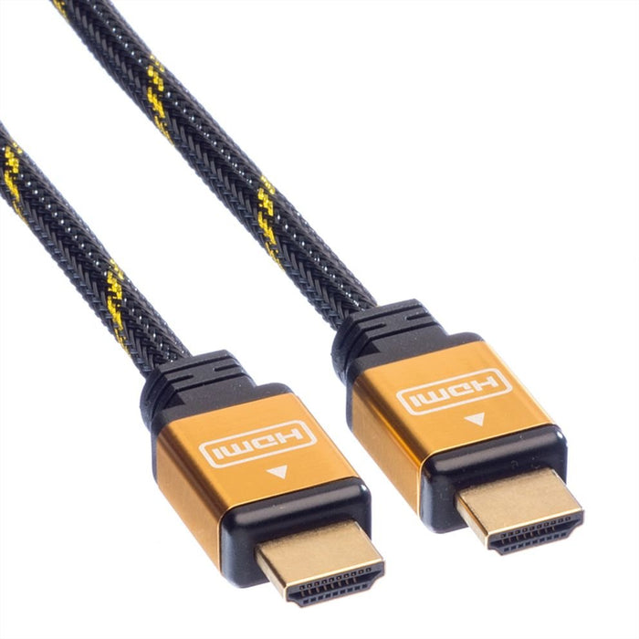 EAN 7611990189618 - ROLINE 11.04.5561 cable HDMI 1 m HDMI tipo A (Estándar) Negro, Oro imagen 3