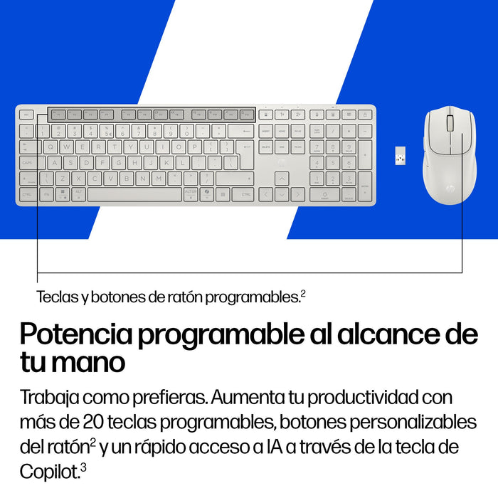 EAN 198990956732 - HP Multi-Device Dual-Mode Mouse and Keyboard Combo 495C teclado Ratón incluido Hogar / Oficina USB + RF Wi imagen 6