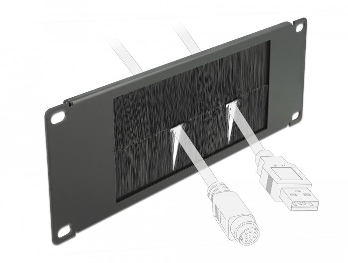 EAN 4043619664818 - DeLOCK 66481 accesorio de bastidor Panel pasacables con cepillo imagen 3