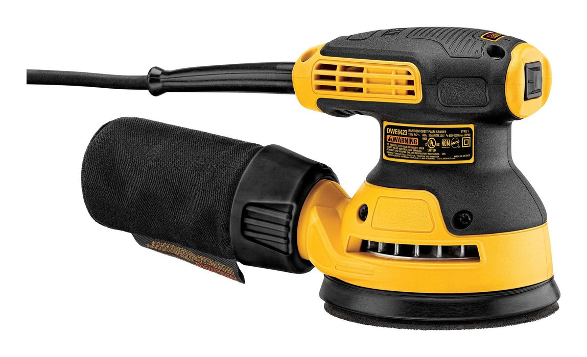 EAN 5035048553954 - DeWALT DWE6423-QS lijadora portátil Lijadora orbital 12000 OPM Negro, Amarillo 280 W imagen 4