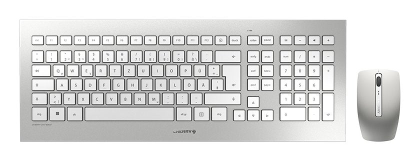 EAN 4025112087448 - CHERRY DW 8000 teclado Ratón incluido Oficina RF inalámbrico QWERTZ Alemán Plata, Blanco imagen 1